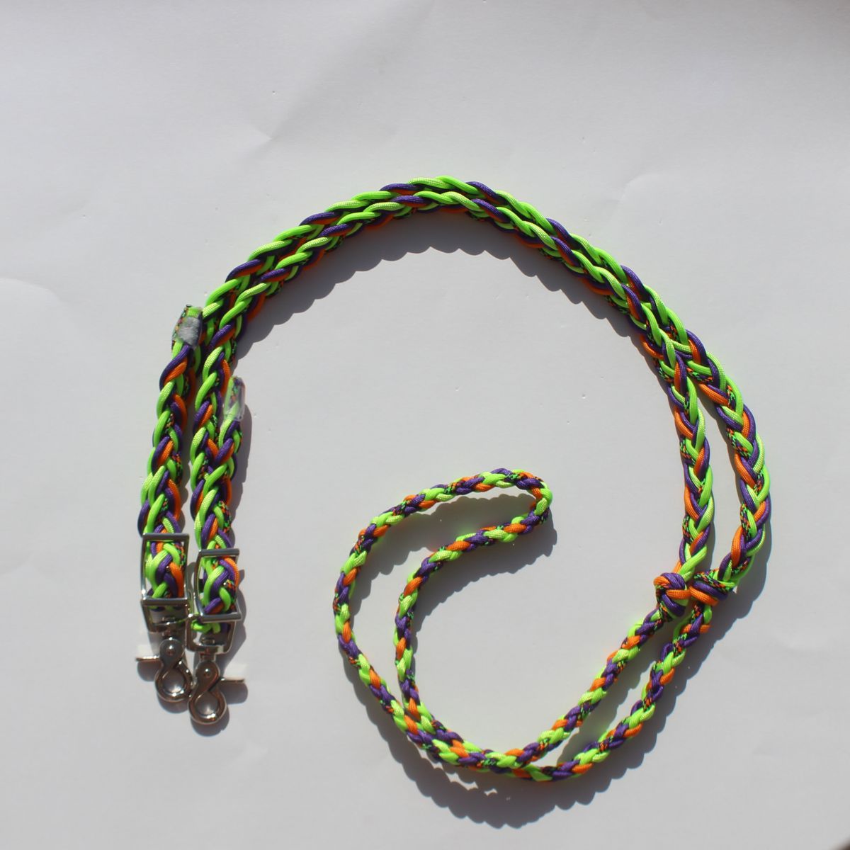 Halloween Hand Braided Barrel Reins