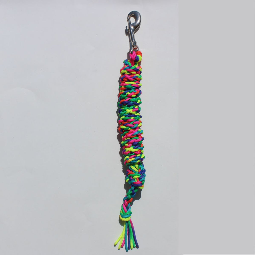 Neon Zebra Hand Braided Lead Rope