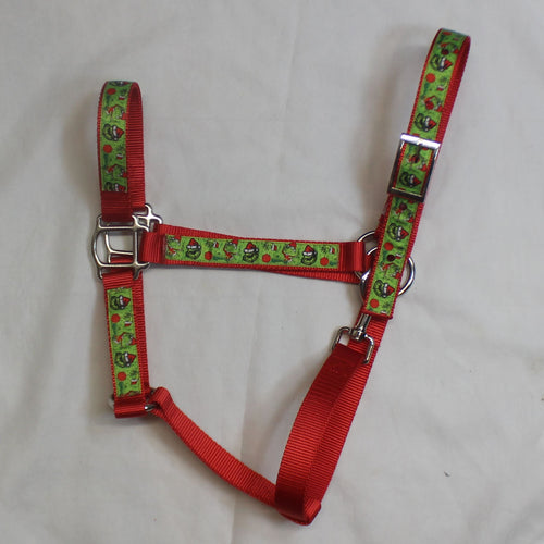 Christmas Grump Horse Halter pony or donkey