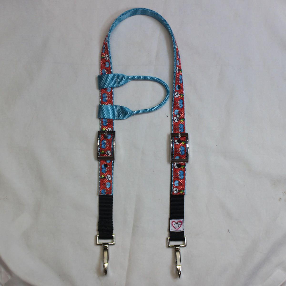 Comic Thing Print on Horse Headstall with black accents