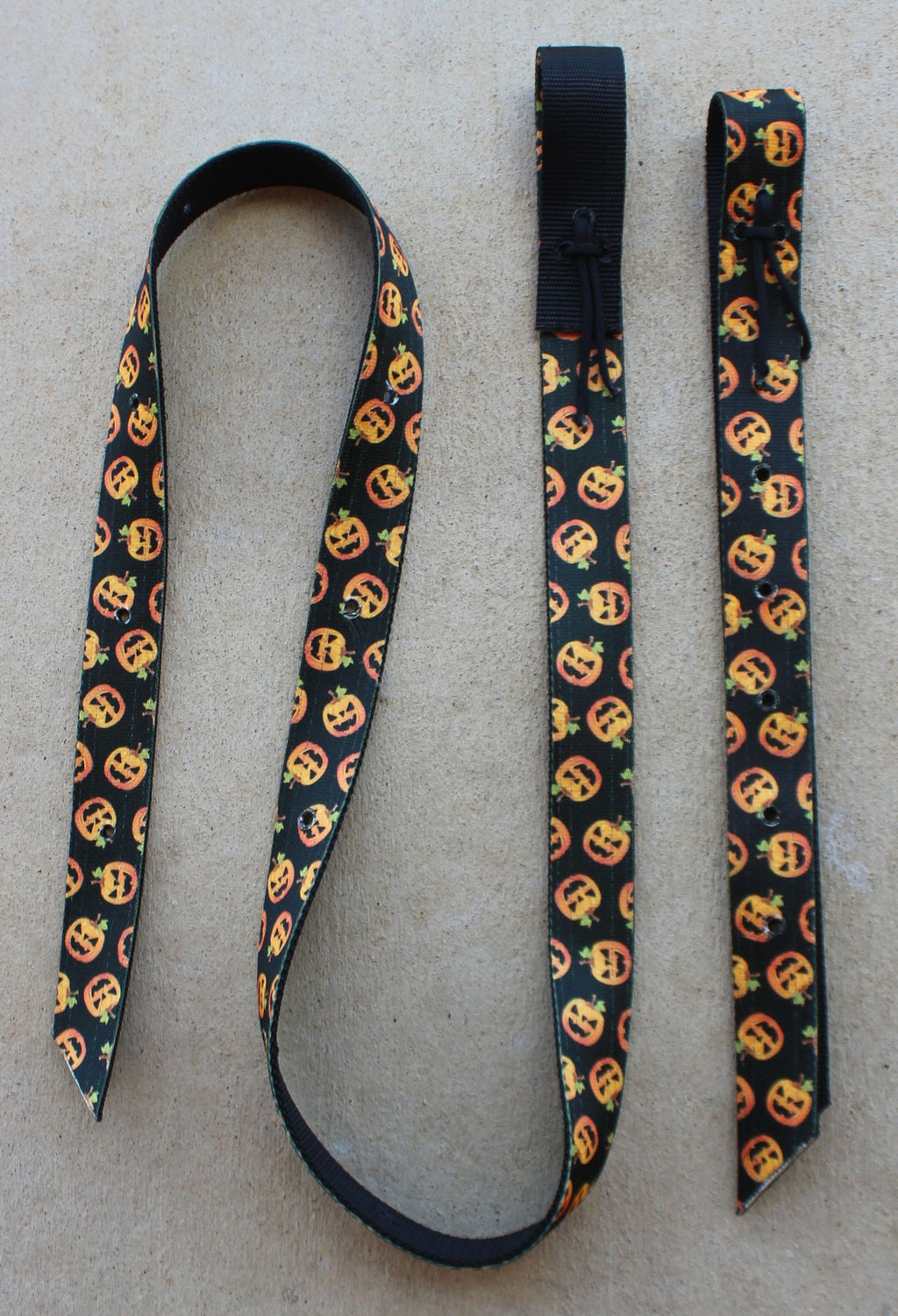 Halloween Pumpkins Reversible Latigo and Billet Set