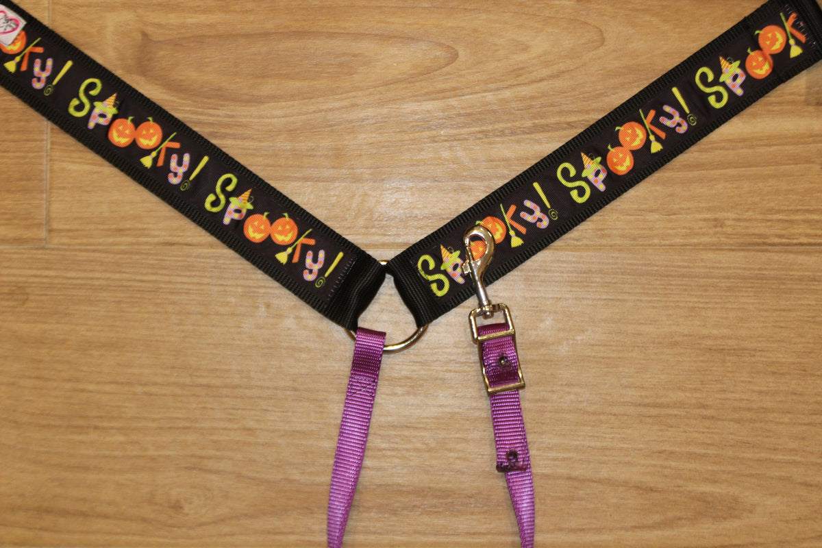 2" Spooky Halloween Breast Collar- Purple