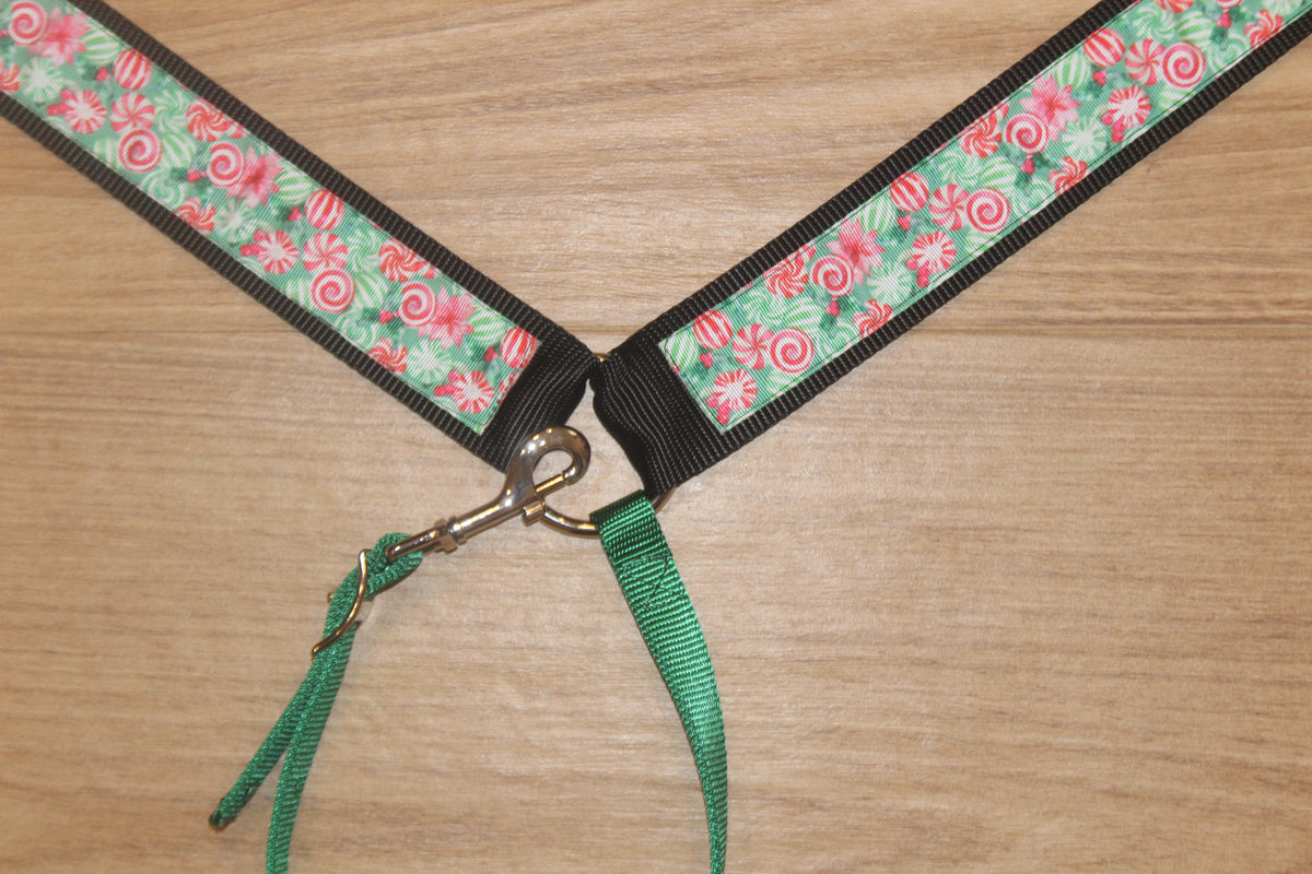 2" Christmas Peppermint Breast Collar