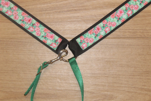 2" Christmas Peppermint Breast Collar