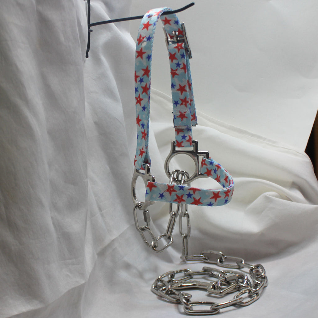 Red White and Blue Stars Sheep Halter
