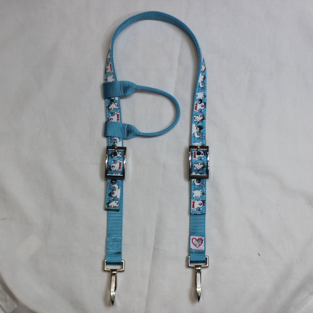 Snowman headstall with blue accents
