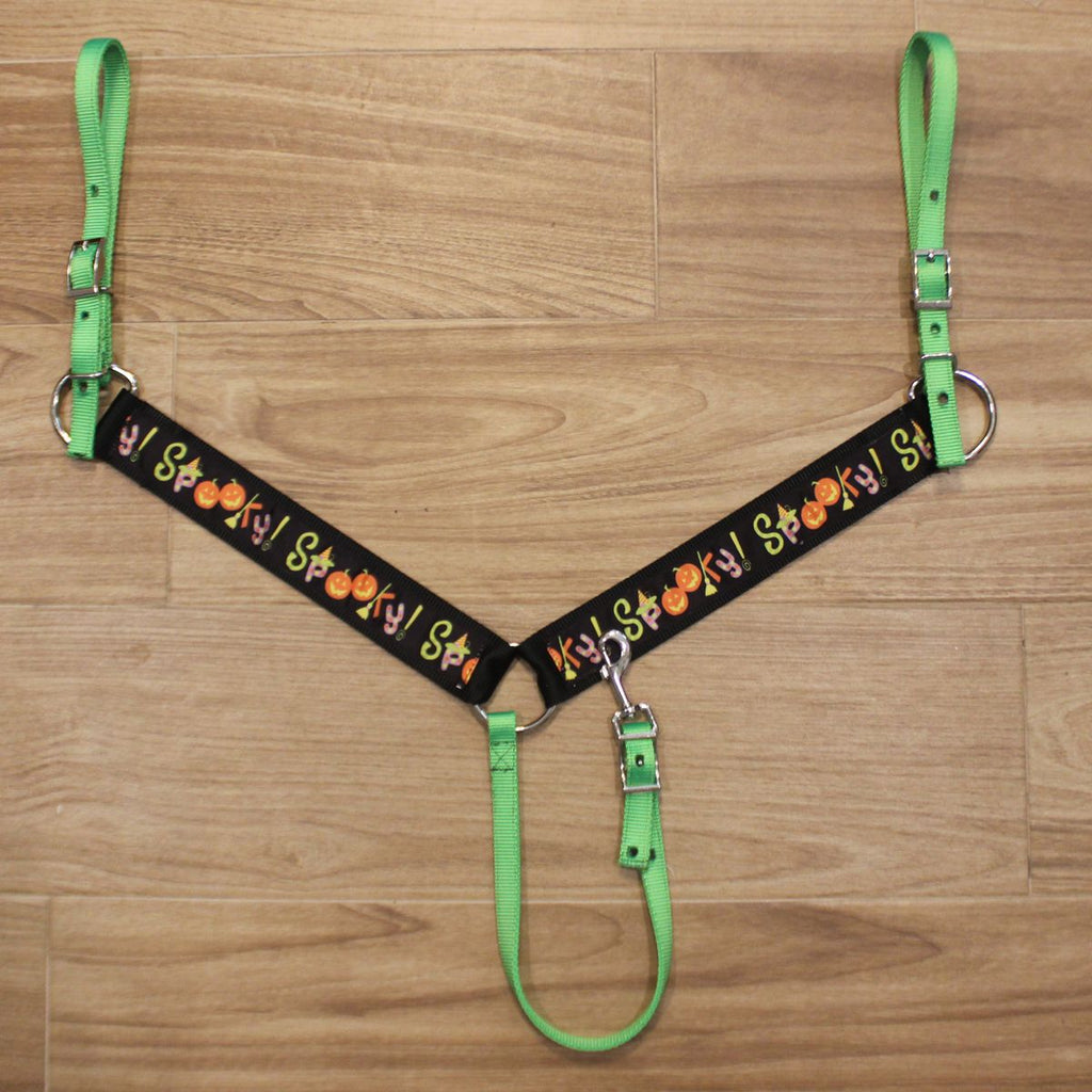2" Spooky Halloween Breast Collar- Neon Lime
