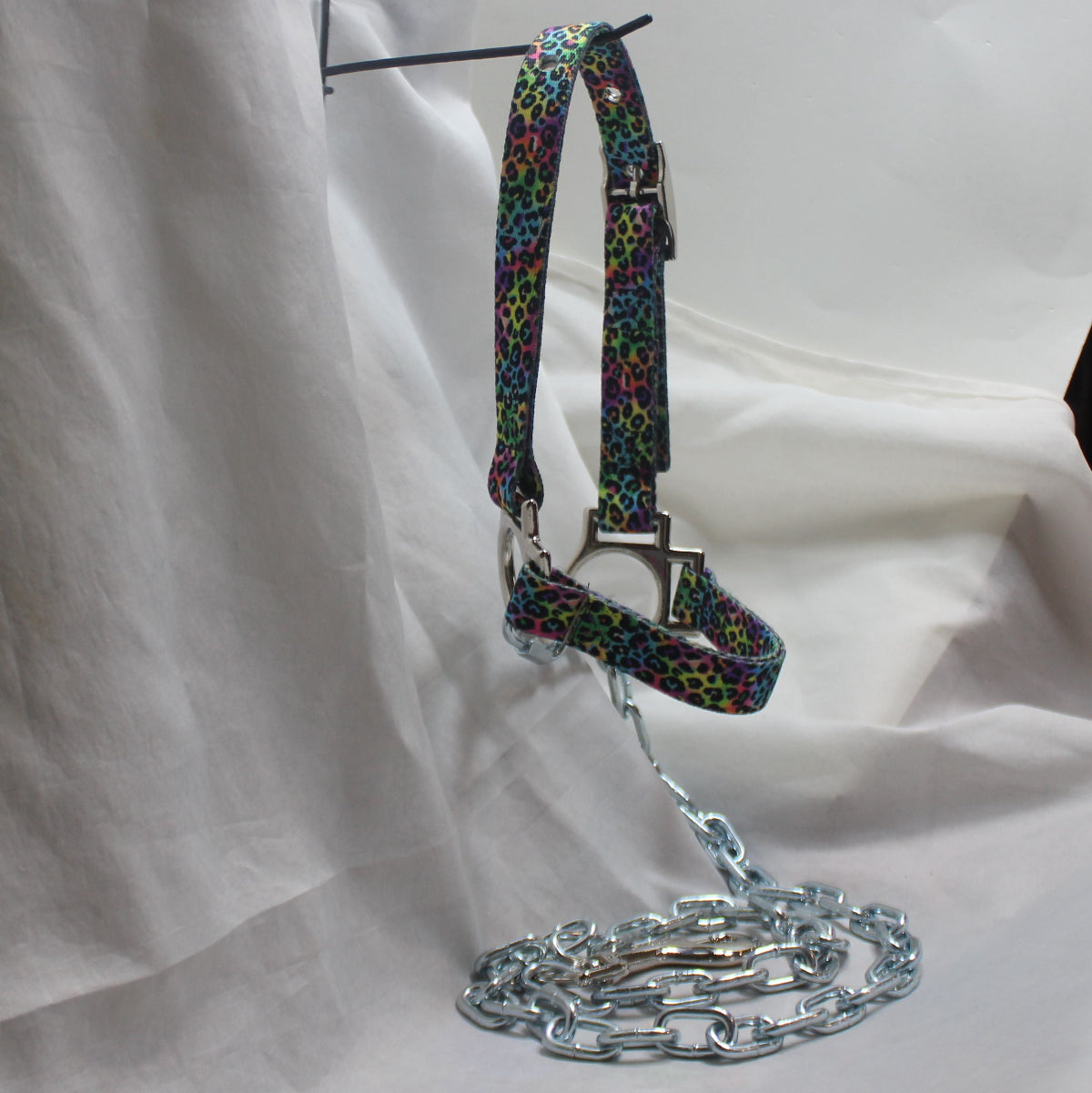 Tie Dye Cheetah Goat Sheep Halter