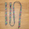 Tie Dye Cheetah Reversible Billet and Latigo Cinch Set