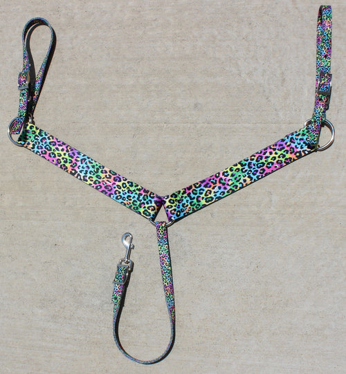 2" Tye Dye Cheetah Breast Collar