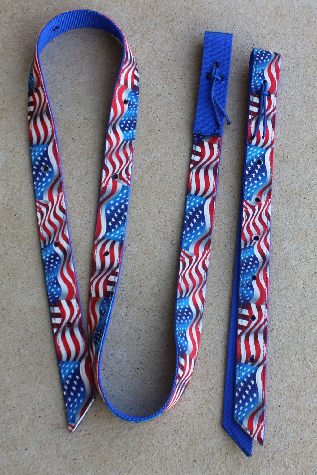American Flag Reversible Latigo and Billet Set