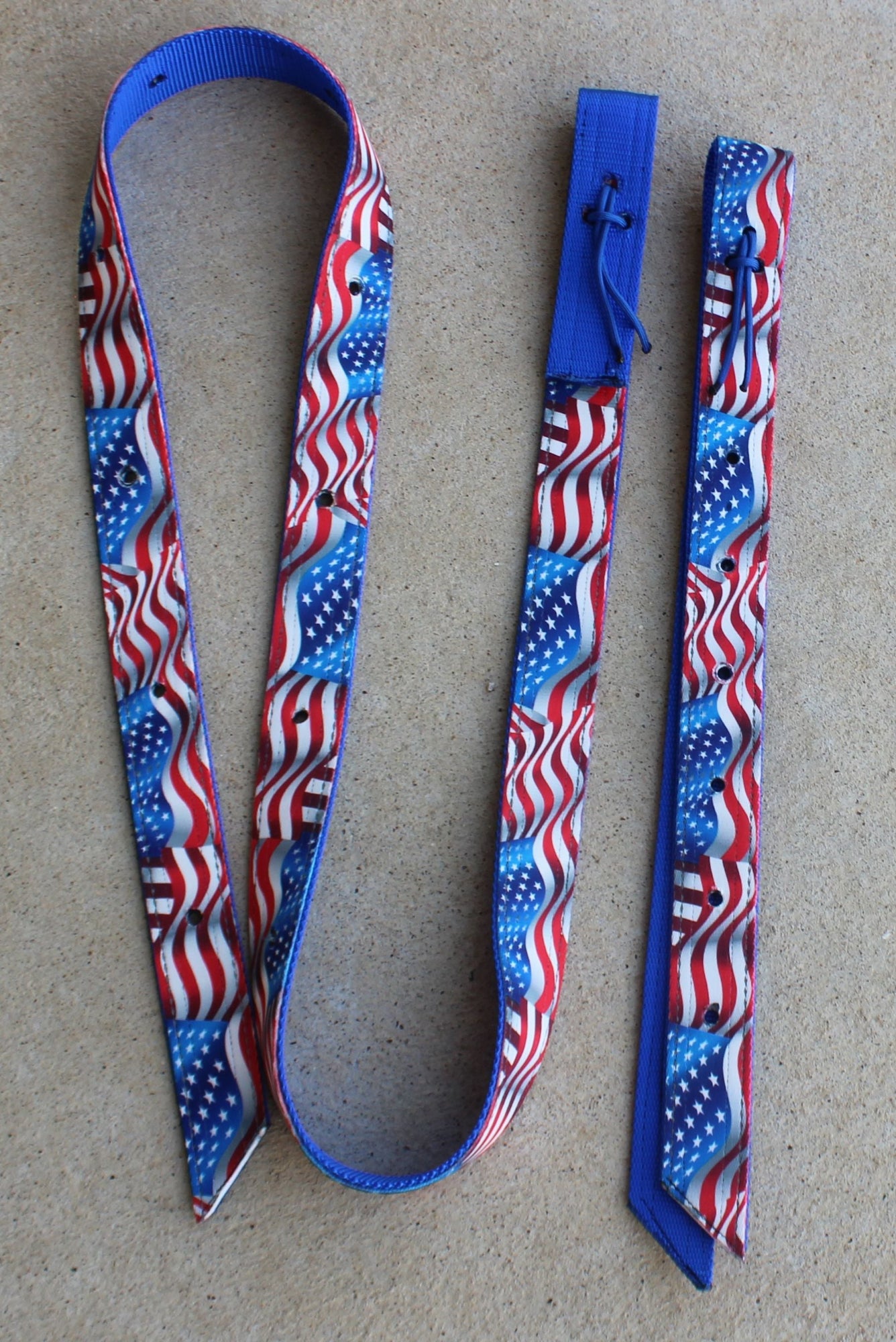 American Flag Reversible Latigo and Billet Set
