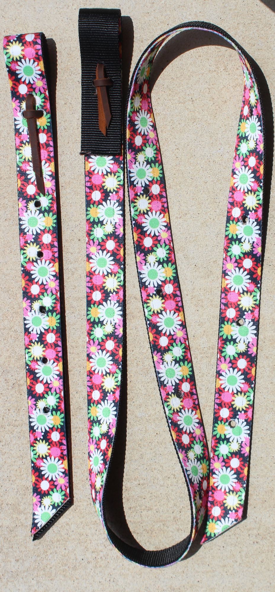Flower Power Reversible Latigo and Billet Set