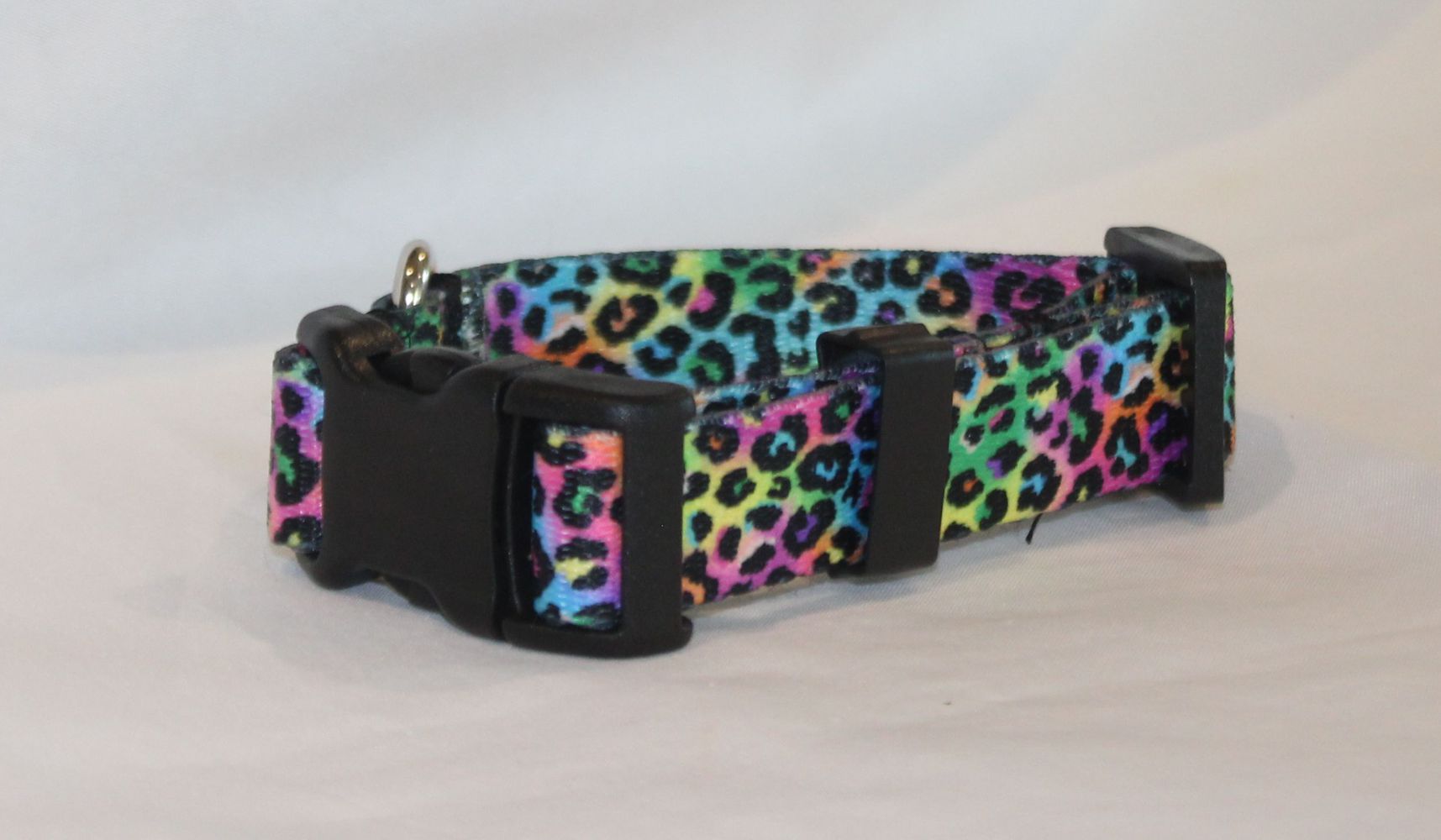 Rainbow Cheetah Dog Collar