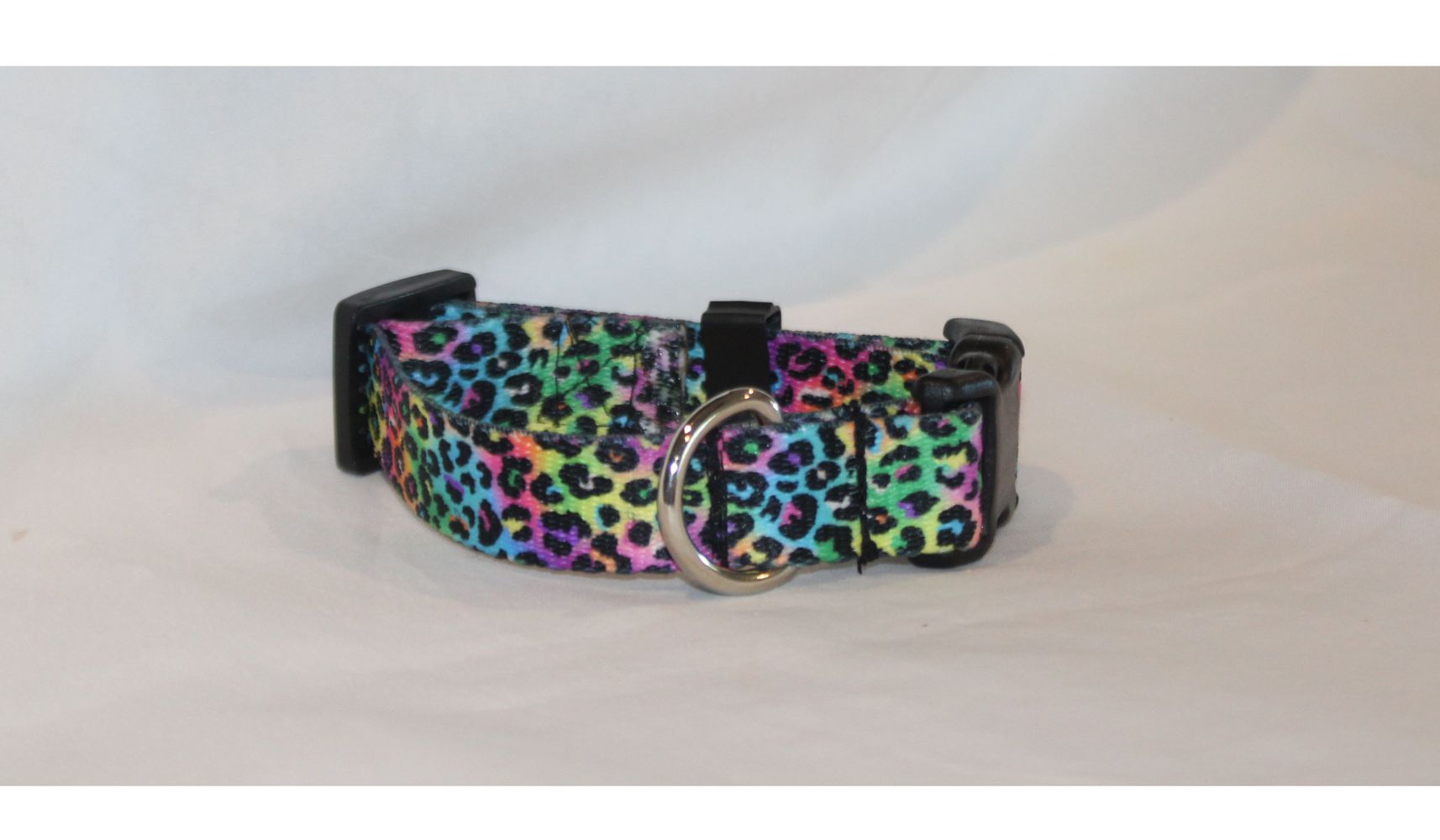 Rainbow Cheetah Dog Collar