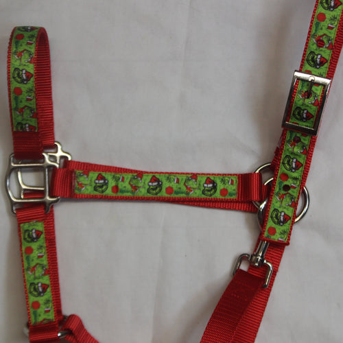 Christmas Grump Nylon Halter