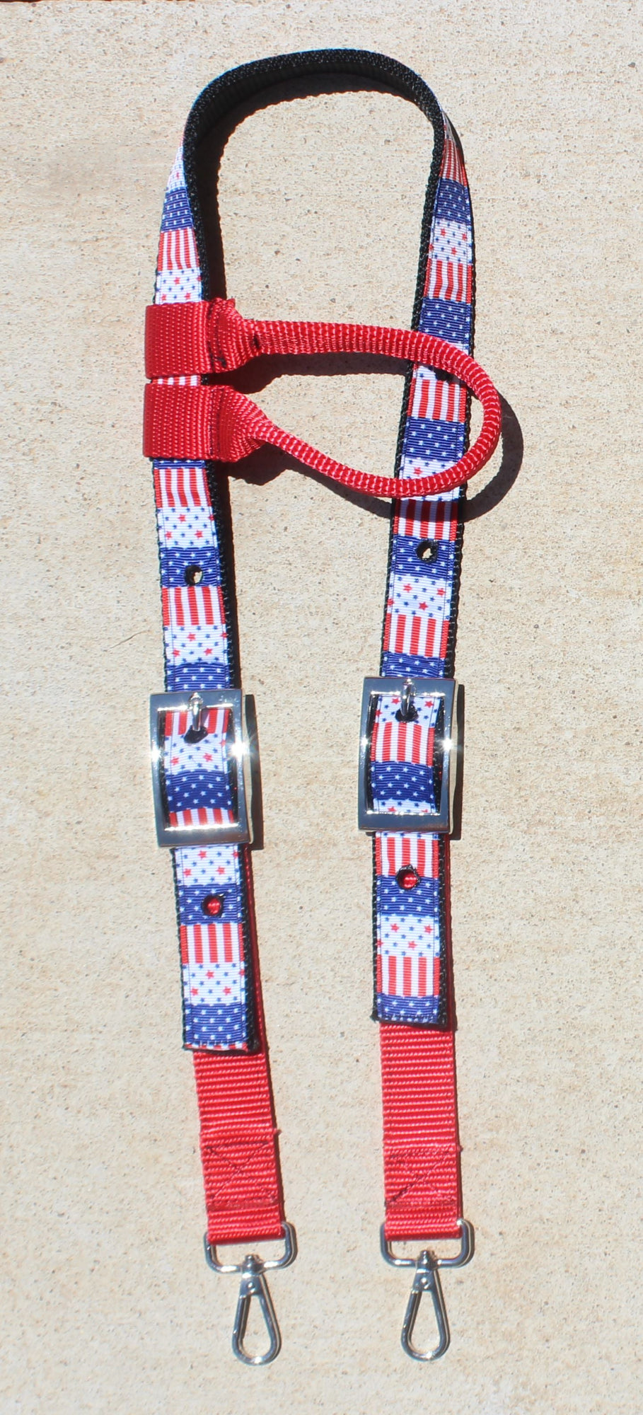 Patriotic horse headstall