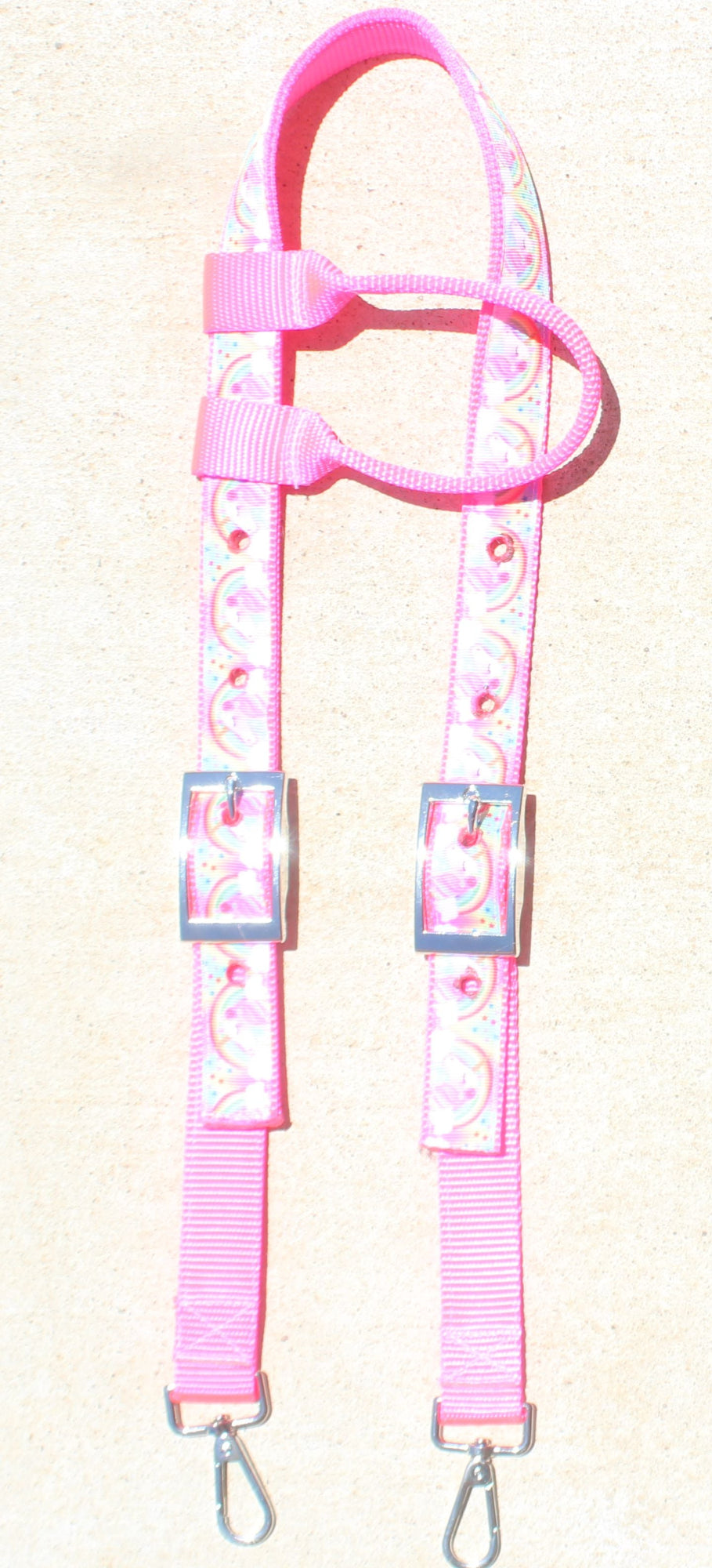 neon unicorn horse headstall