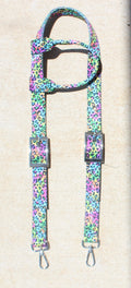Tie dye cheetah horse headstall