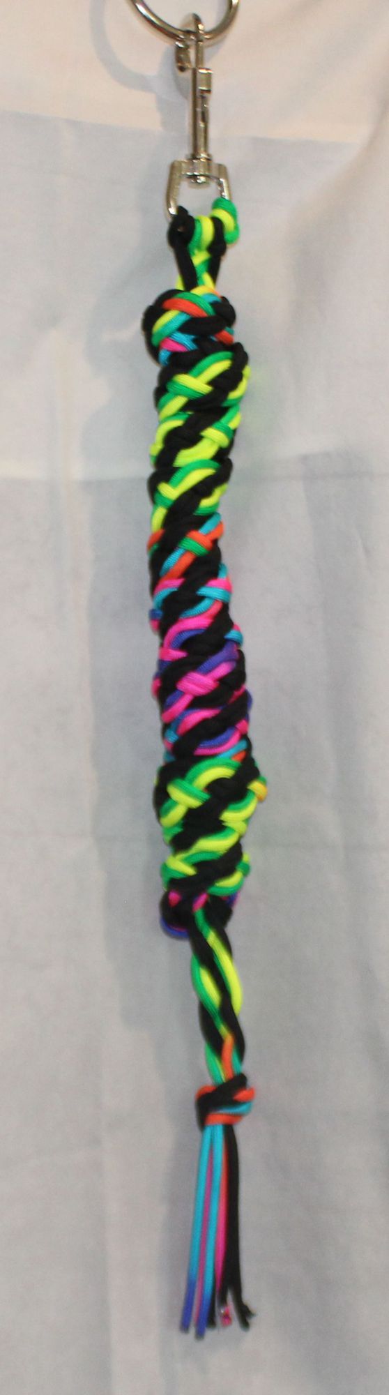 Neon Tie Dye Hand Braided Lead Rope