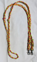 Skittles Hand Braided Barrel Reins