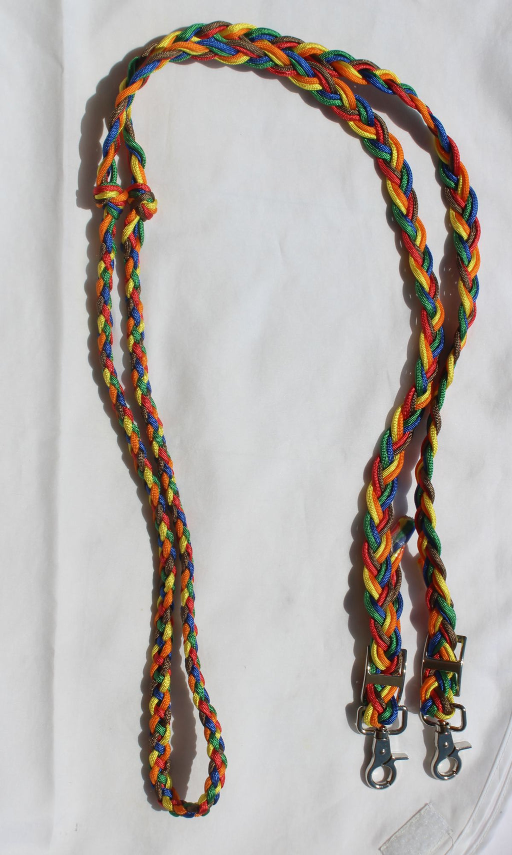 Chocolate Candy Hand Braided Barrel Reins